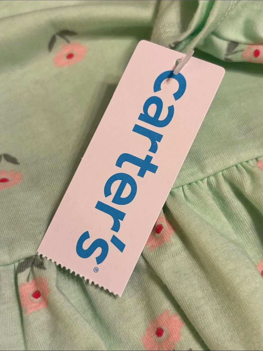 Carter's Toddler Girl's Floral Short Sleeve Dress in Green